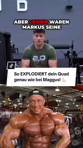 A post by @kaygedan on TikTok caption: So EXPLODIERT dein Quad genau wie bei Maggus! 💪🏻 #muskelaufbau #fitness #fitnesstips #gymtips #markusrühl #legday 