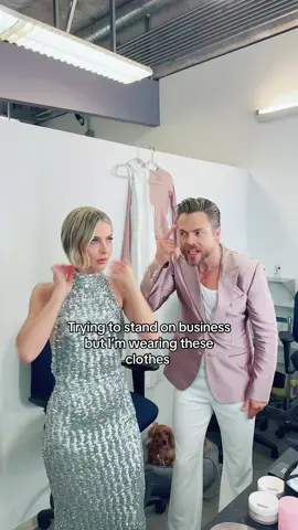 A post by @derekhough on TikTok caption: @JulesHough can’t hear the buisness I’m standing on  @Dancing with the Stars #DWTS 