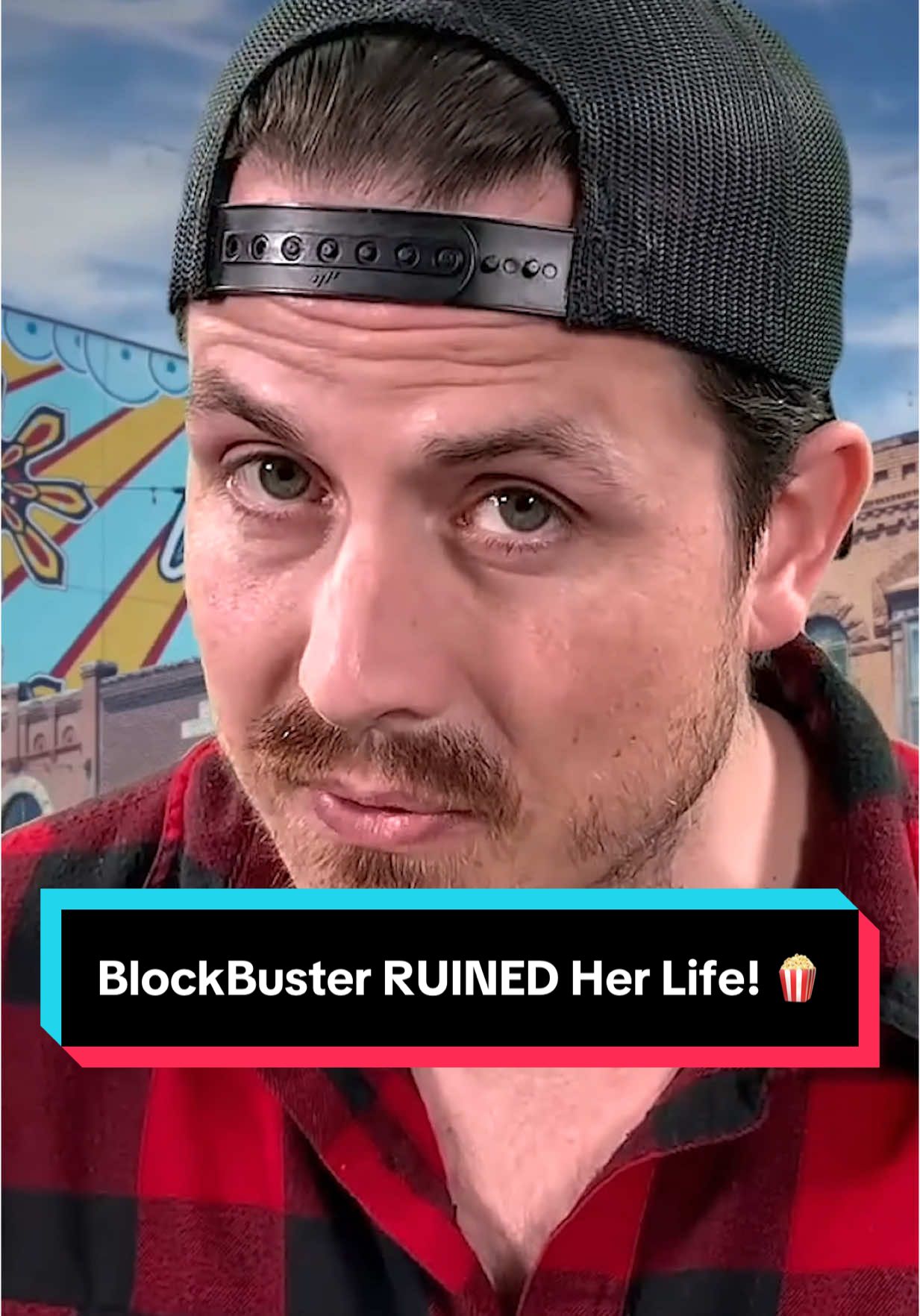 A post by @mrballen on TikTok caption: BlockBuster RUINED Her Life! 🍿#blockbuster #storytime #truecrime 