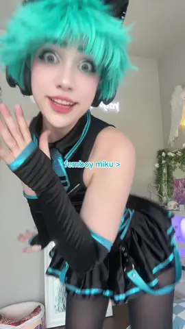 A post by @user12342069911 on TikTok caption: Draft but I’m filming Sakura Miku this week ~ 🩵 #miku #femboy 