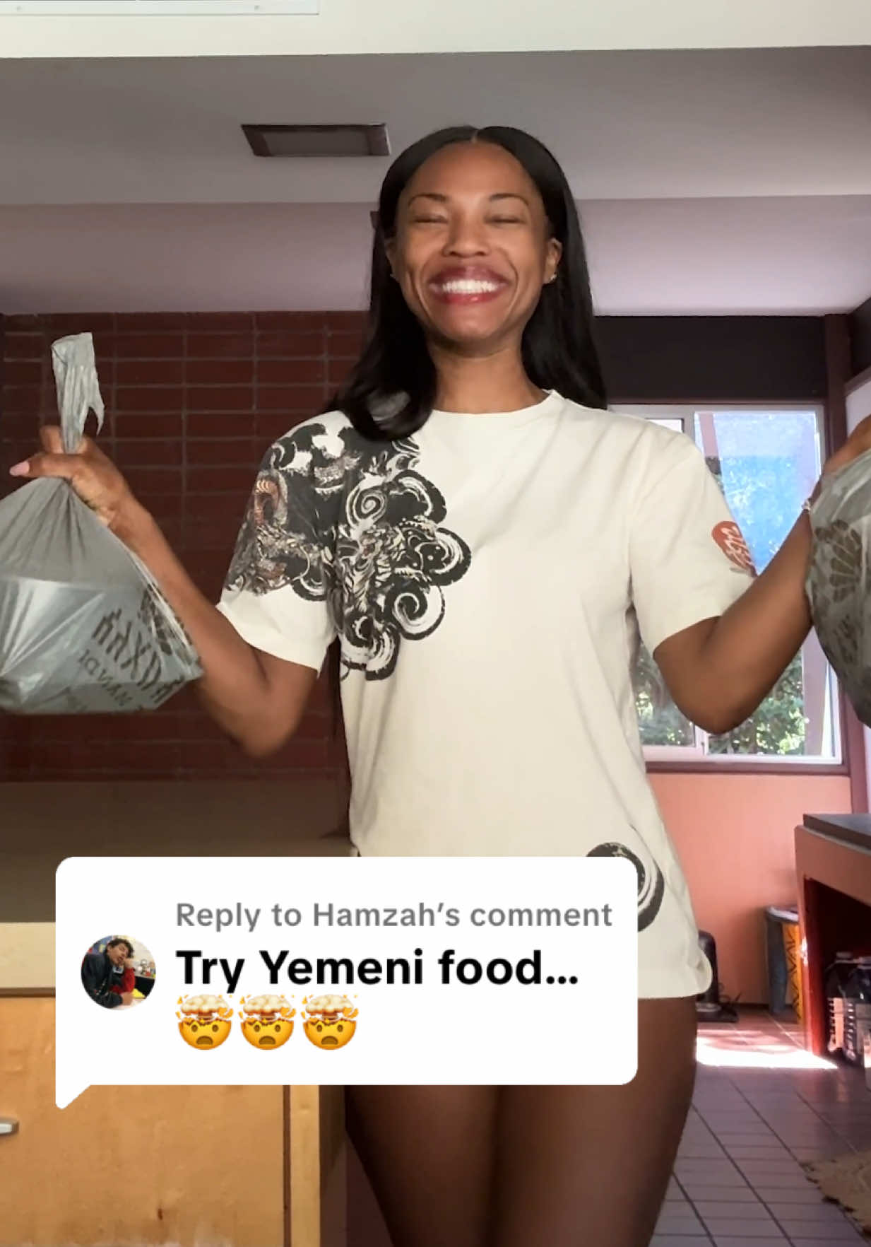 A post by @quenblackwell on TikTok caption: Replying to @Hamzah YEMENI FOOD TASTE TEST #foodreview 