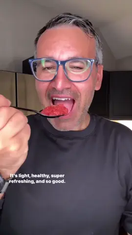 A post by @ketorecipes on TikTok caption: WATERMELON CHILE LIME SORBET  If it’s been as hot where you are as it’s been here… this one’s for you. I’ve been in vacation mode, but still want something light, refreshing, and healthy that actually feels like a treat. This does it. Sweet, spicy, cool, and so satisfying. Whether you’re trying to stay on track, cut back on sugar, or just want a lower calorie dessert that doesn’t feel like a compromise, this one’s worth making because its so easy and so good. INGREDIENTS: 1 watermelon Juice of 1 large lime 1 tablespoon chile lime seasoning (like Tajín) Small handful of fresh mint Here is how I made it: 1.Grab a large watermelon. Cut the watermelon in half, and scoop out or cube the flesh and freeze it for 5–6 hours or overnight. You can use the entire watermelon, or just some of it. 2.Add the frozen watermelon to a high-powered blender or food processor. 3.Add the lime juice, chile lime seasoning, and mint. Blend until smooth and creamy. Scrape down the sides as needed or add a splash of water to help it along. 4.Spoon it into bowls, glasses, or back into the watermelon shell. Sprinkle a little extra chile lime seasoning on top and serve cold. This is healthy, hydrating, and packed with an unbelievable amount of flavor thanks to the mint and Chile lime seasoning. Let me know if you make it. This one’s perfect for hot days, late nights, or anytime you want a treat without the crash. If you make it, be sure to let me know on SHREDHAPPENS! . . . #healthyrecipes #lowcarbdessert #healthyrecipes #healthydesserts #summerrecipes  #EasyRecipes #healthyfoodideas #lowcarb #lowcarbrecipes