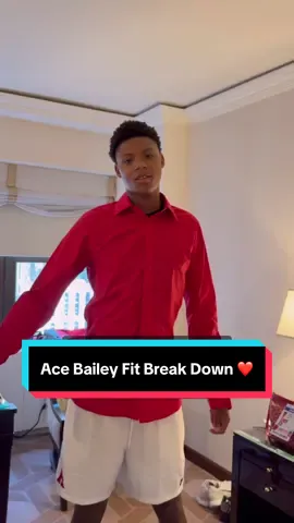 A post by @nba on TikTok caption: Ace Bailey’s look tonight is all about family ❤️ #NBA #NBADraft #Basketball #AceBailey 