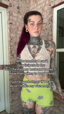 A post by @spdrlegs on TikTok caption: And he wouldn’t tell me no lol. #spiderlegs #trending #relatable #foryoupage #foryou #inked #tattoo #facetattoo #purplebrows 