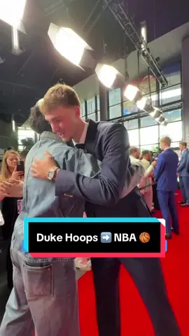 A post by @nba on TikTok caption: Jared McCain and Cooper Flagg on the red carpet 🤝 #NBADraft #Basketball #CooperFlagg #JaredMcCain 