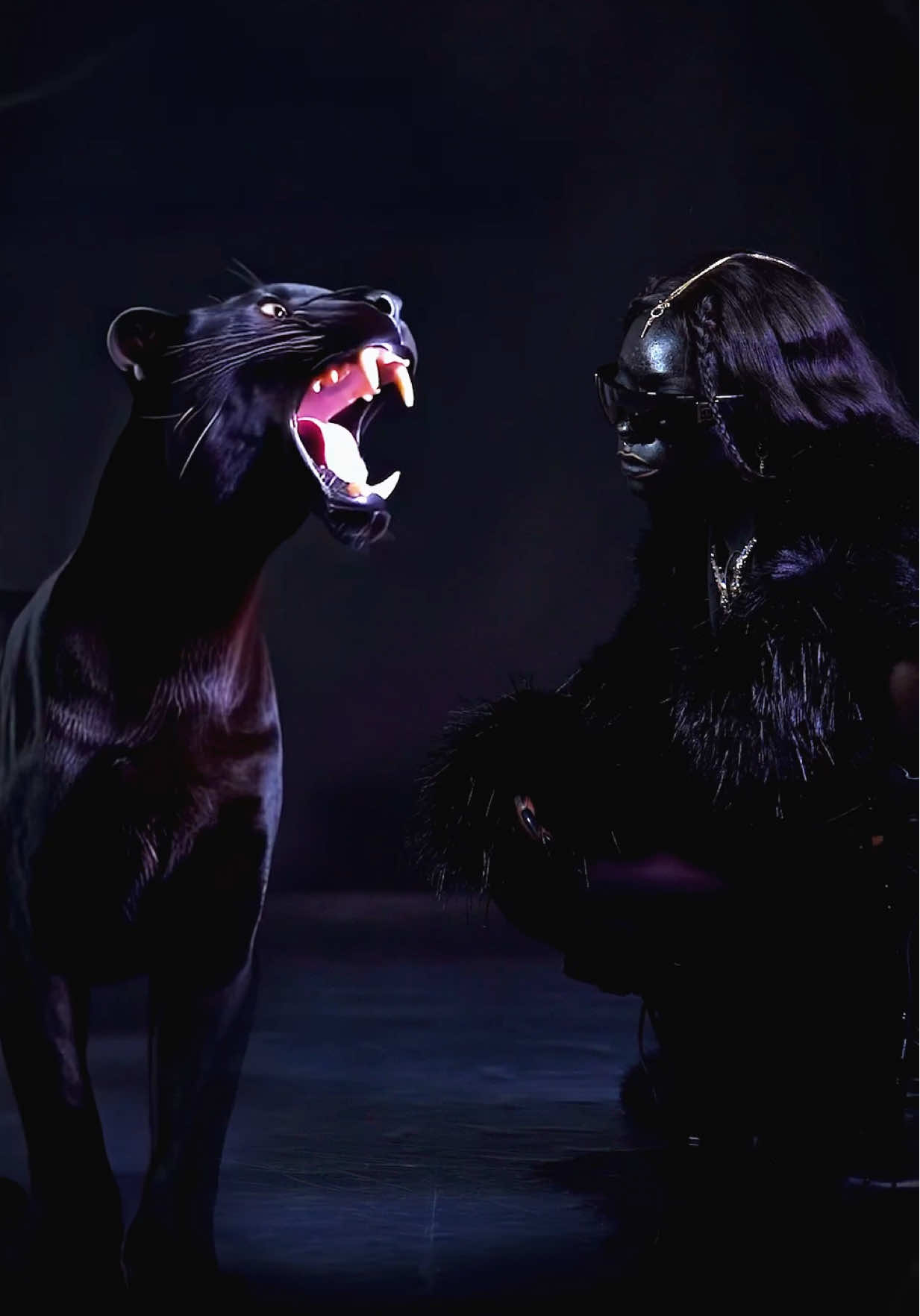 A post by @nyane on TikTok caption: Let’s dress me up 🖤 BLACK PANTHER 🖤  @New Rock shoes  @Daily Paper bag  @I AM GIA  #foryoupage #blackpanther #fashion 