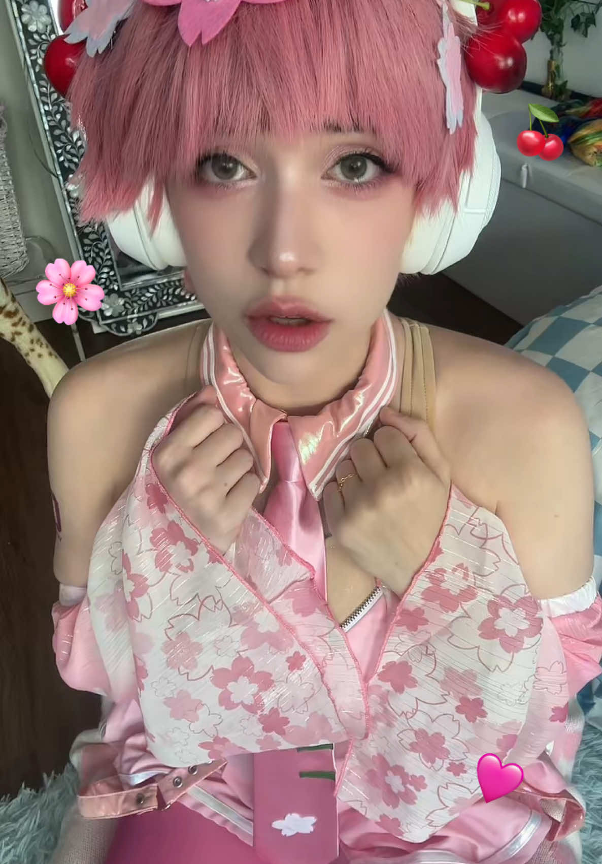 A post by @user12342069911 on TikTok caption: I love this song 🌸 #miku #femboy 