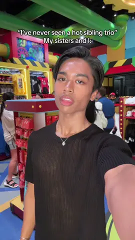 A post by @_angelomarasigan on TikTok caption: Filipino genes coming in strong 🥰💅  @Lexy @Allissa #siblingtrio #filipinogenes 