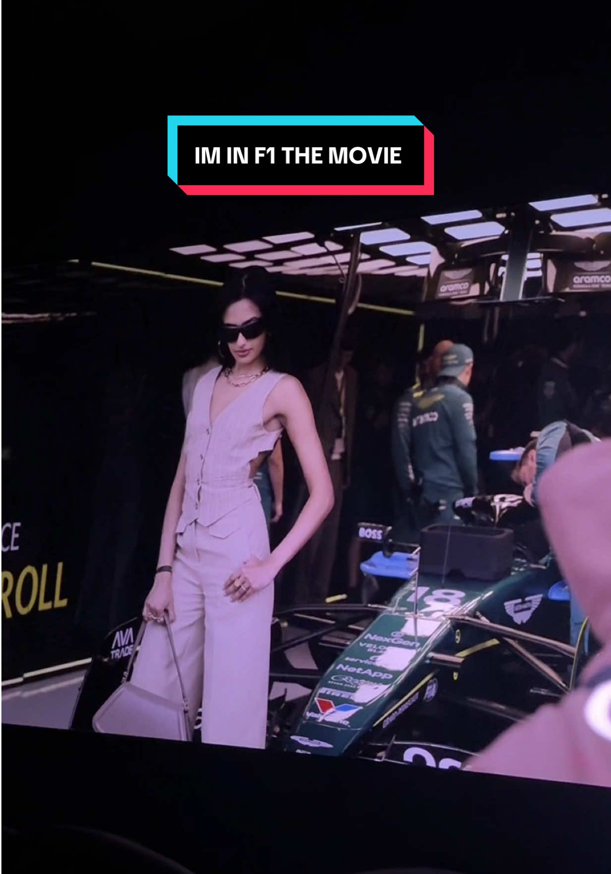 A post by @sabrinabahsoon on TikTok caption: PUTTING ACTRESS ON MY CV NOWWW AHHH #f1themovie @Warner Bros. UK @Apple TV @apple It’s 1 millisecond closer to MORE 