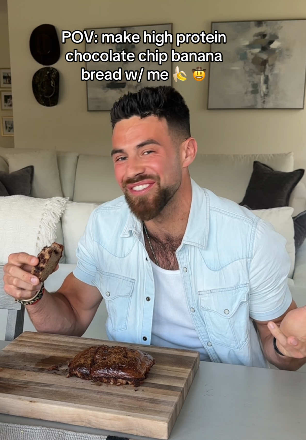 A post by @campayne5 on TikTok caption: Just need a baking partner now.. this bread😍> #fyp #fypシ #cooking #recipe #recipes #relationship #dating 