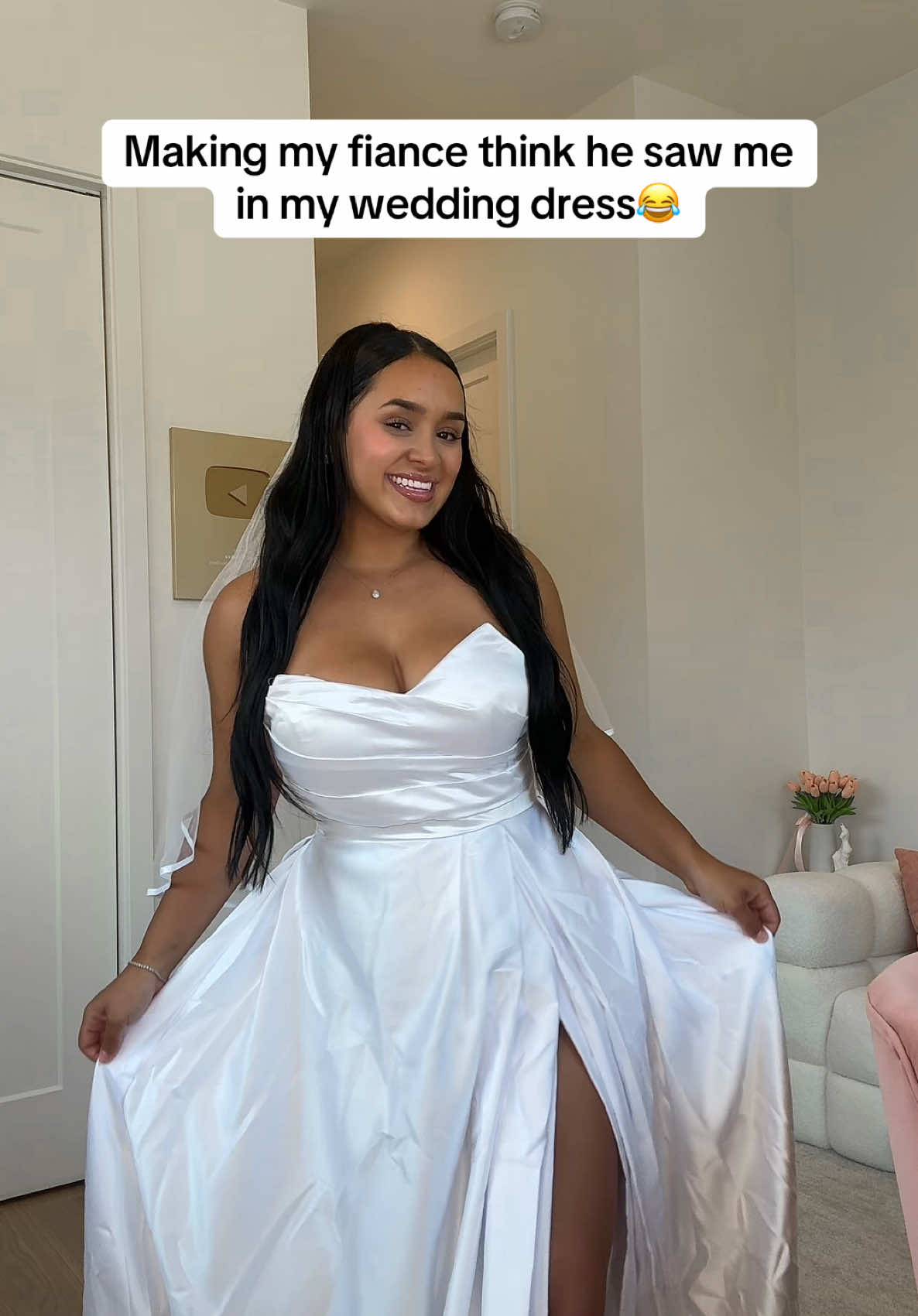 A post by @andrea.lopez44 on TikTok caption: Omg his reaction🥹❤️ #fyp #viral #couple 