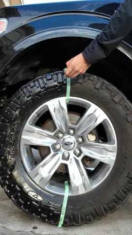 A post by @meguiars on TikTok caption: How to get lasting shine! Endurance Tire Gel! #meguiars #tiregel #tireshine #fordtrucks #automotive #detailer #howto #diy #asmr #ReflectYourPassion