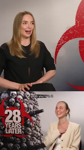 A post by @reaganxo on TikTok caption: The #28YearsLater cast and director Danny Boyle discuss what it was like to be on a post-apocalyptic set 💀 Experience @28 Years Later Movie in theatres now! #SonyPicsPartner 