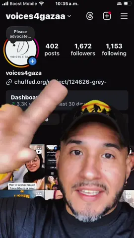 A post by @finosworld on TikTok caption: Please follow #voices4gaza on instagram & help someone from Gaza today. I would appreciate it please & thank you. 🙏🏽 