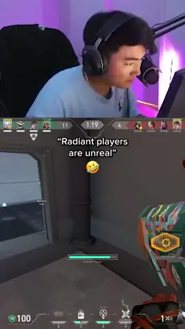 A post by @s0mcs on TikTok caption: Radiant players are unreal 🤣 #Valorant #s0mcs 