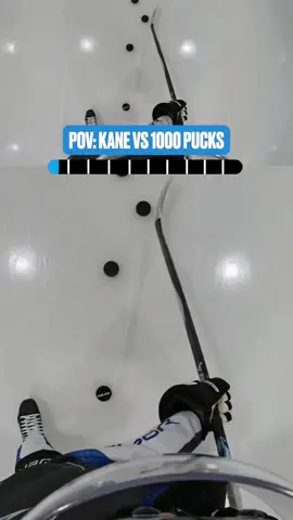 A post by @bauerhockey on TikTok caption: 1,000 pucks. Zero mistakes. That’s #SHOWTIME. #patrickkane 