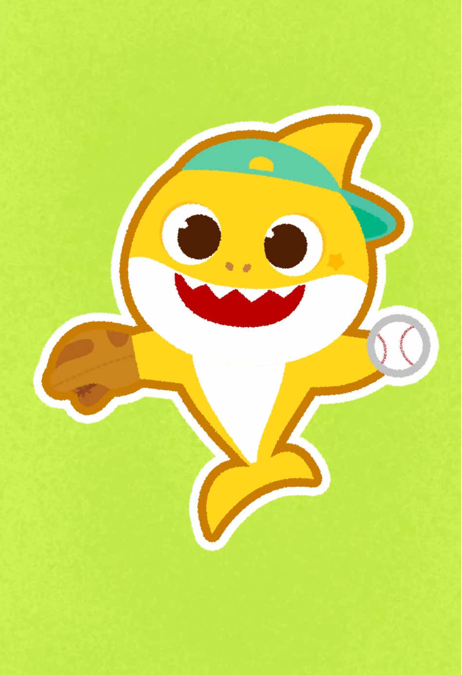 A post by @babyshark_brooklyn on TikTok caption: ⚾️Daddy😫😫😫 #catchball #fatherandson #WackySharkyFamily #BabyShark #DooDooDoo #Brooklyn 