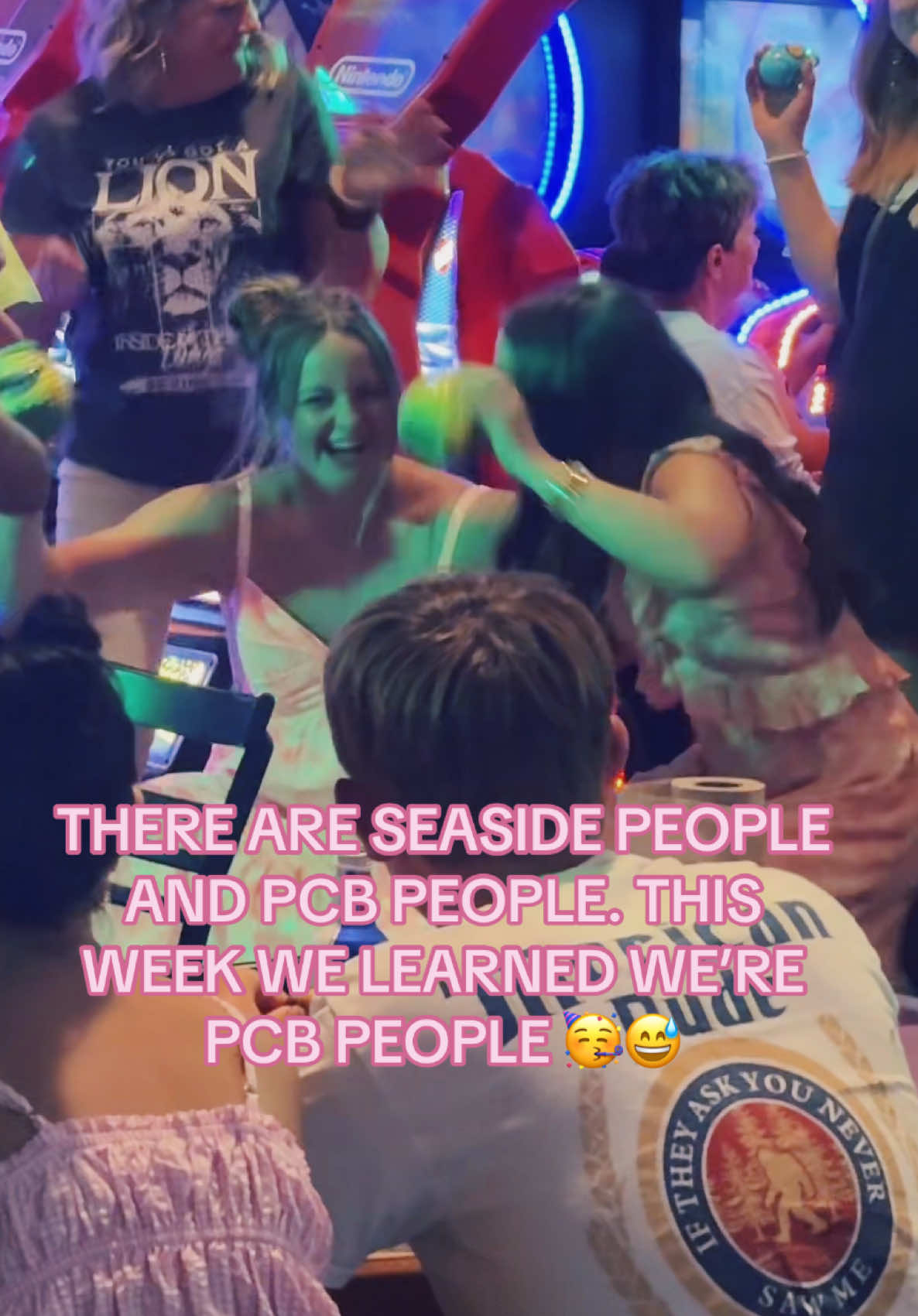 A post by @mirandaharness3 on TikTok caption: We had to come to PCB to let loose and show our real selves for the night 🤣😇💖 #pcb #panamacitybeach #seaside #seasideflorida #30a #rednecksideofme #countrygirl #canttakethegirloutofthecountry #vacation #florida #floridacheck 