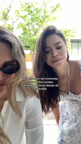 A post by @juliarojash_ on TikTok caption: Me voltee y vi al hombre con su teléfono tomándome fotos debajo de mi vestido 🫡 #miami 