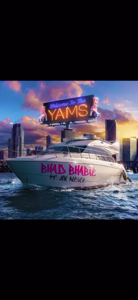A post by @bhadbhabie on TikTok caption: PRE- SAVE YAMS NOW!     LINK IN BIO 