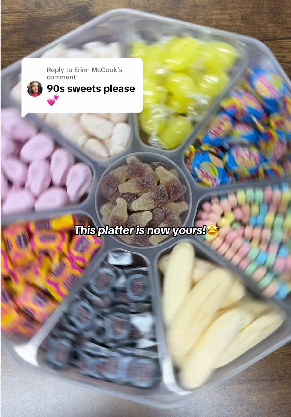 A post by @poppincandyofficial on TikTok caption: Replying to @Erinn McCook 90s Platter🍭 #candy #platter 