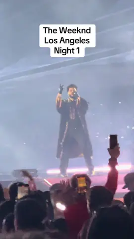 A post by @genius on TikTok caption: #theweeknd brought that 🔥🔥🔥 to #losangeles for night 1 of the ‘after hours til dawn’ tour 🎶🕺🪩 #genius #sofistadium #afterhourstilldawntour #afterhours #dawnfm #hurryuptomorrow #theweekndconcert #livemusic #blindinglights 