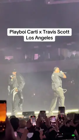 A post by @genius on TikTok caption: #playboycarti had a special treat for #losangeles 👏 the #rapper brought out @Travis Scott to perform “fein” 🔥🔥🔥 #genius #travisscott #fein #afterhourstildawnstadiumtour #theweeknd #hiphop #rap #afterhourstilldawntour #raptok #music 