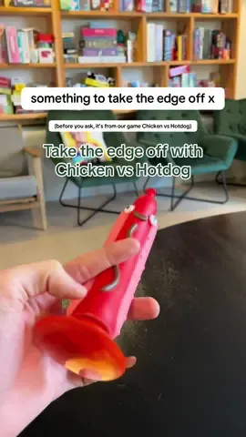 A post by @bigpotatogames on TikTok caption: a lil game of Chicken vs Hotdog will sort us out 🐓🌭 #chickenvshotdog #bigpotatogames #boardgames #trending #somethingtotaketheedgeoff 