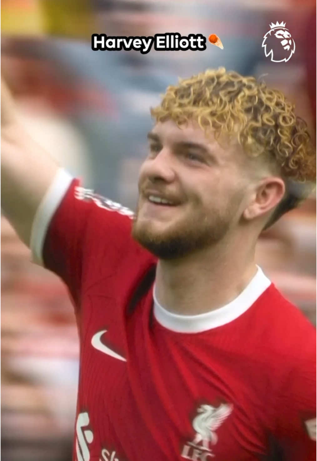 A post by @premierleague on TikTok caption: Harvey Elliott is lethal from the edge of the box 🥶 #PremierLeague @Liverpool FC 