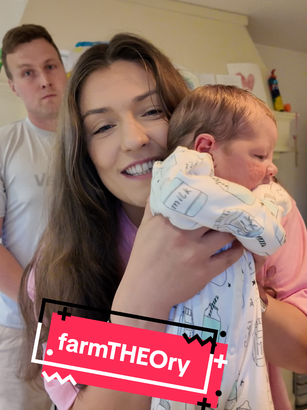 A post by @farmtheoryni on TikTok caption: best trend in years. 🤣 #farmlife #farming #baby 