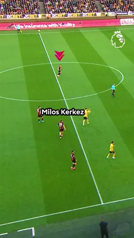 A post by @premierleague on TikTok caption: Milos Kerkez is unstoppable down the left 🥵 #PremierLeague @Liverpool FC 