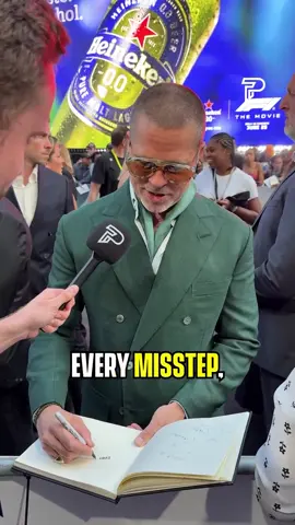 A post by @pubity on TikTok caption: Brad Pitt dropping some inspiration for the Pubity Community ✍️🔥 #RoadTo18M #Pubity 