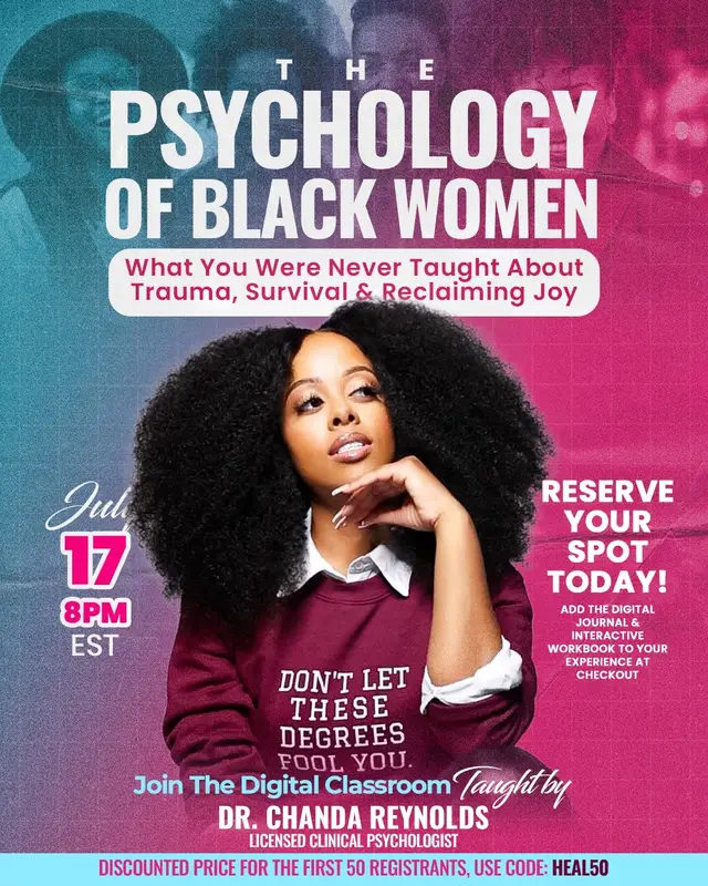 A post by @paging.dr.chanda on TikTok caption: 🧠✨ Who This Class Is For: 👩🏾‍⚕️ Black women who feel tired but don’t know how to stop • You’ve been in survival mode so long, it feels normal • You’re the strong one — but it’s silently breaking you • You’re ready to feel again... not just function 🧑🏽‍🏫 Providers, therapists & educators who work with Black women • You want to serve us better, without pathologizing our pain • You’re craving deeper cultural context and clinical truth • You’re done with one-size-fits-all healing models 🤍 Non-Black folks with Black daughters, wives, clients or friends • You love us — but want to love us more consciously • You’re willing to unlearn stereotypes and listen deeper • You know healing starts with humility, not saviorism 🎓 Students, advocates & truth-seekers • You want to decolonize your understanding of psychology • You’re curious about the intersection of trauma, race, and gender • You believe Black women's healing IS community healing