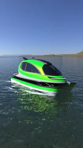 A post by @ on TikTok caption: #jetcapsule #nauticraft #suspension #catamaran #yacht #speed #design #hyperyacht #granturismo #boat #watercraft #special #privatejet #jet #capsule #jetski #coningsoon #lazzarinidesign 