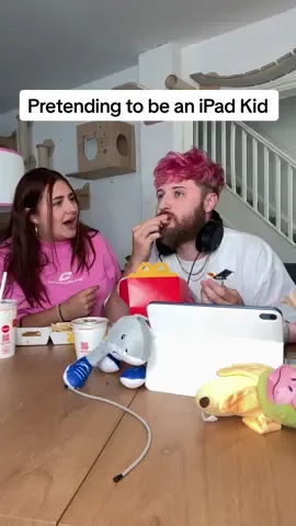 A post by @jakebsweet on TikTok caption: Pretending to be an iPad Kid 🤣 #Couple #Prank #ShauniandJake #Comedy