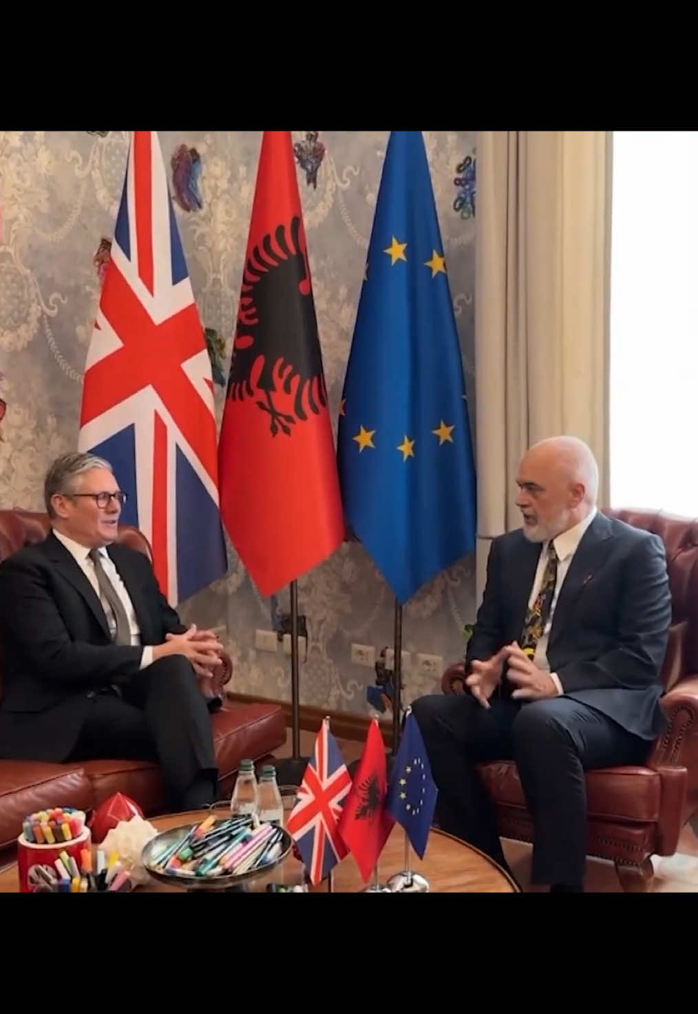 A post by @jrldn23 on TikTok caption: Albanian prime minister Edi Rama sharply criticised the UK’s proposal—announced by Keir Starmer—to process refused asylum seekers in “return hubs” abroad. He told The Guardian this reflects that “post‑Brexit Britain is in a very dark place”  . He added: “It’s one of those things that 10 years ago would simply not have been imaginable … that Britain would look for places to dump immigrants”  . Rama also warned that, since Brexit, the public conversation in Britain has shifted so dramatically that “Eighty per cent of the things that are said … in today’s Britain are things that [before Brexit] would have been totally unacceptable, totally ridiculous, totally shameful”  . He emphasised that he’d repeatedly rejected the idea, saying: “I have been clear about this since Boris Johnson asked me and Rishi asked me … I’ve always said no”  . #shq#shqipq#shqiptarëtnëpërbotëq#shqipetnëlondër