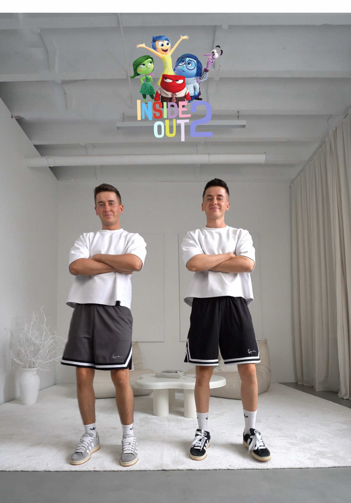 A post by @twinsstylee on TikTok caption: Outfits inspired by the characters from Inside Out 2 ❤️💚🩷💙🧡 Which outfit do you like the most? 😍 Który outfit podoba Wam się najbardziej? 🥰