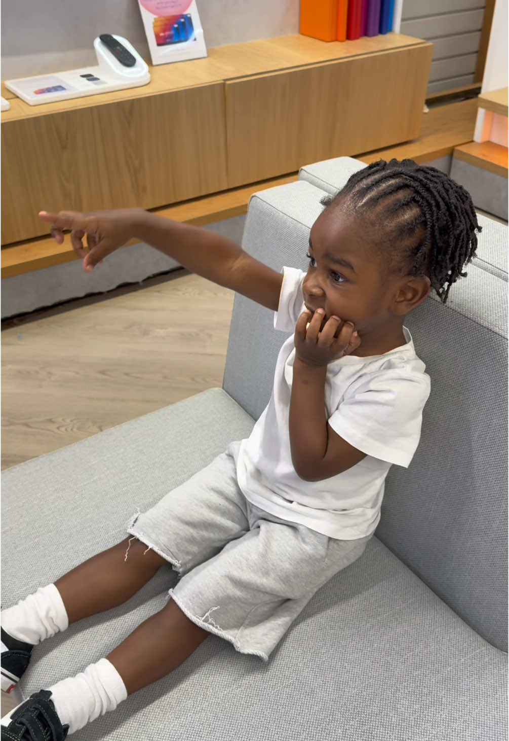 A post by @raisingzion1 on TikTok caption: AD Which Sky Glass Gen 2 tv will broski choose? @Sky @Currys #SkyGlassGen2 #Currys