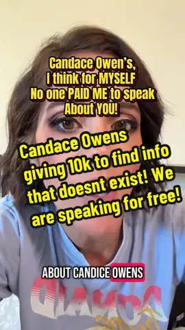 A post by @clerpatriot on TikTok caption: I speak my opinions for free! #candaceowens are you saying we aren’t smart enough to form our own thoughts? #Iran #news 