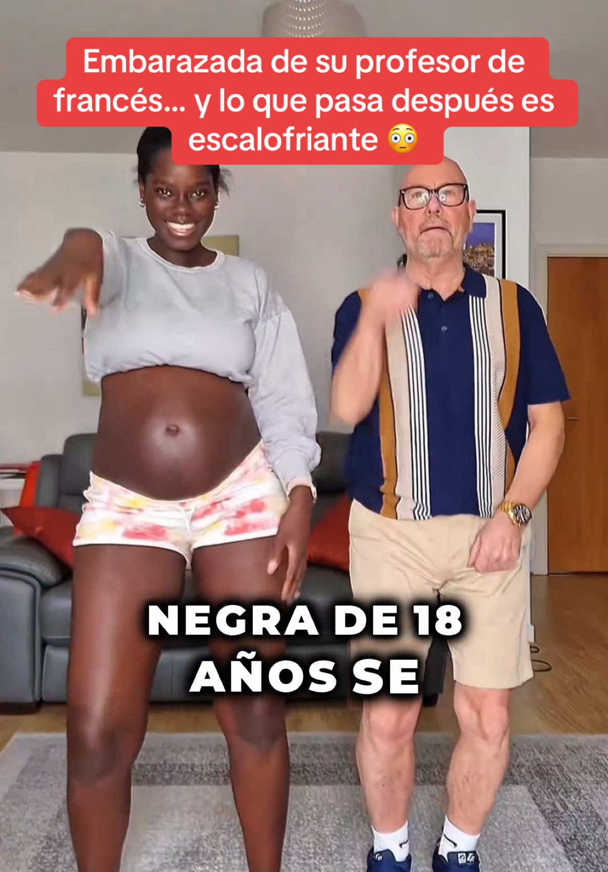 A post by @historia_real_estr on TikTok caption: Leïla, una joven tiktoker de 18 años, se volvió viral tras revelar que esperaba un hijo con su profesor de francés de 59 años. Pero detrás de esta historia hay muchos misterios: un rostro oculto, documentos sin regularizar y una prima que desaparece de repente. ¿Está en peligro o todo está planeado? Comenta "Secreto" si quieres saber qué es lo que realmente está pasando. 👀🇫🇷 #sorprendente #historiasimpactantes #Sorpresa #misterio 