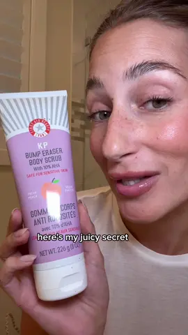 A post by @amandabatula on TikTok caption: My juicy secret to a smooth 🍑 #ad @First Aid Beauty 