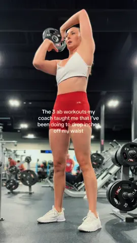 A post by @julesfitfromladder on TikTok caption: Try her Deep core workouts free in bio!  1. Marches/around the world  2. Dead bugs  3. V-ups Results are popping off! #dumbbell #abworkout #transformation #deepcoreexercises #toned #weightloss #abroutine #trythis #fitnessmotivation #deepcoreexercises #deepcore #gymmotivation 