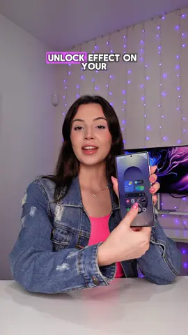 A post by @rominagafur on TikTok caption: How to get an edge lighting unlock effect on your phone! #phone #android #phonehacks #phonetips 