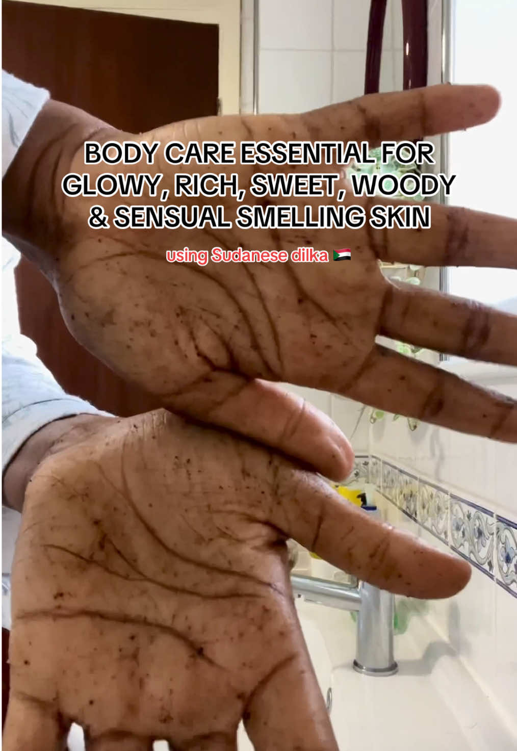 A post by @lifewithmaab on TikTok caption: Nothing beats Sudanese dilka when it comes to having smooth, smelling good skin!! #creatorsearchinsights #bodycare #bodycareroutine #blackgirlskincare #blackshower #showertok 