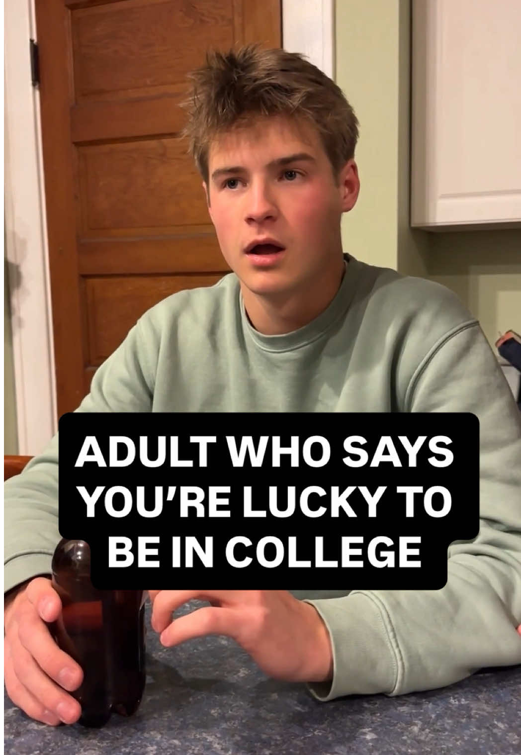 A post by @collegelifeshorts on TikTok caption: Mr. Chester has some things to work through #college #party #summerbreak #family y