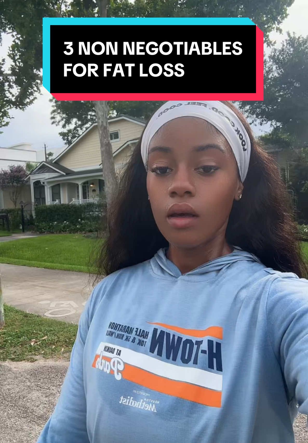 A post by @fitnfineewithpenelope on TikTok caption: 3 non-negotiables for fat loss #100lbsdown #fyp #fatloss #weightlossresults 