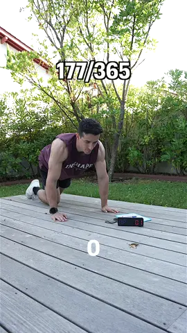 A post by @tiboinshape on TikTok caption: Day 177/365 challenge one more push-up everyday during 1 year ! 🔥 @Inshape Nutrition @ShapeYou 