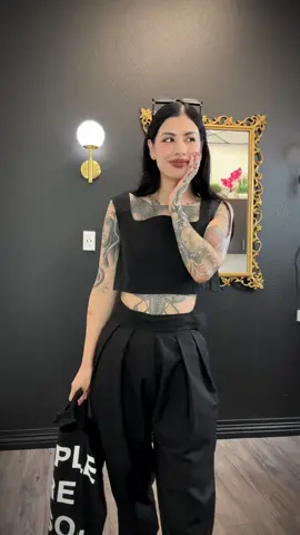 A post by @cejachel on TikTok caption: Just living in AC for the next few months 😅 #whatiwore #summergoth #minimalistgoth #grwm #moderngoth #darkaesthetic #lgd 