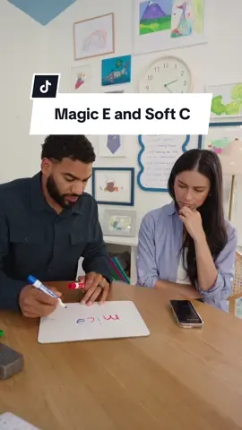 A post by @toddlerscanread on TikTok caption: 2 phonics patterns in this one: Magic E and Soft C.  But you don’t have to 🙅🏽‍♂️memorize all of these rules at once in order to help your child with them. My Advanced Sound Card Set has the sound on the front and a parent guide on the back. Check them out in the Toddlers Can Read store! #magice #phonicsforparents #teachyourkidtoread #toddlerscanread 