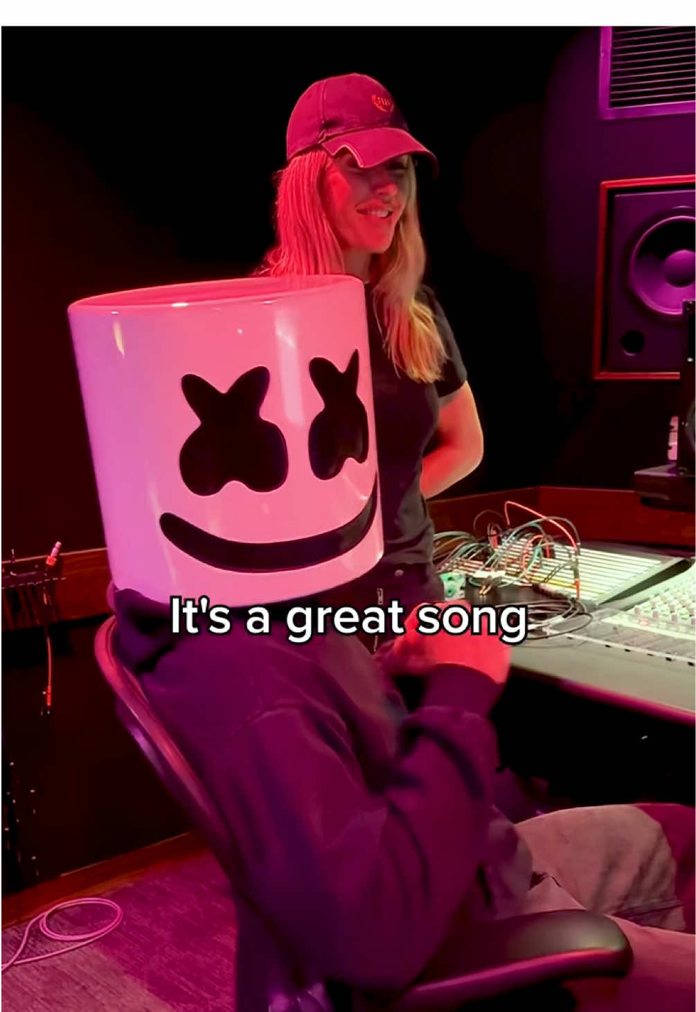 A post by @marshmello on TikTok caption: How my new song ‘Save My Love’ with @elliegoulding + @avaion came to be.